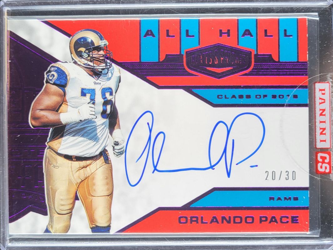 2019 Plates & Patches #AH-OPA All Hall Autographs - Purple /15