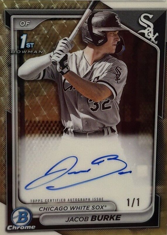 Jacob Burke 2024 Bowman #CPA-JB Chrome Prospect Auto - Superfractor /1 (1st) RAW