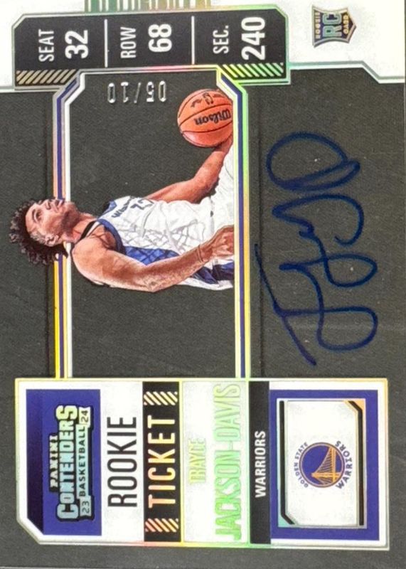 2023 Contenders #107 Rookie Ticket Auto - Clear Ticket /10