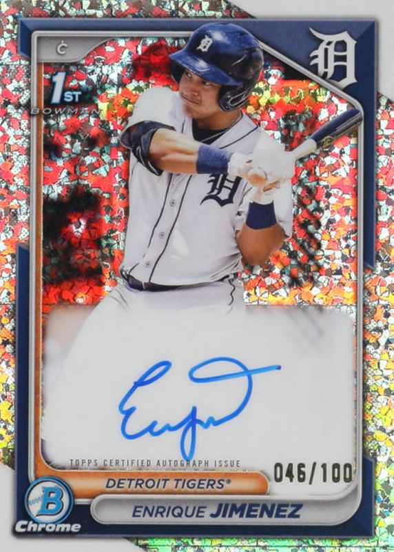 2024 Bowman Chrome #CPA-EJ Prospect Auto - Mini-Diamond Refractor /100 (1st)