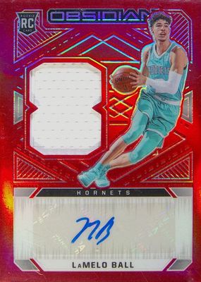 2020 Obsidian #210 Rookie Jersey Autographs - Electric Etch Red Flood