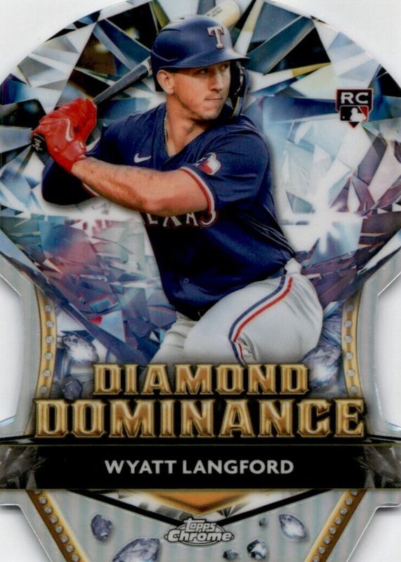 Wyatt Langford 2024 Topps Chrome Update #DD-2 Diamond Dominance Rookie PSA 10