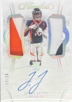 2020 Flawless #RDPA-JE Rookie Dual Patch Auto - Silver /20
