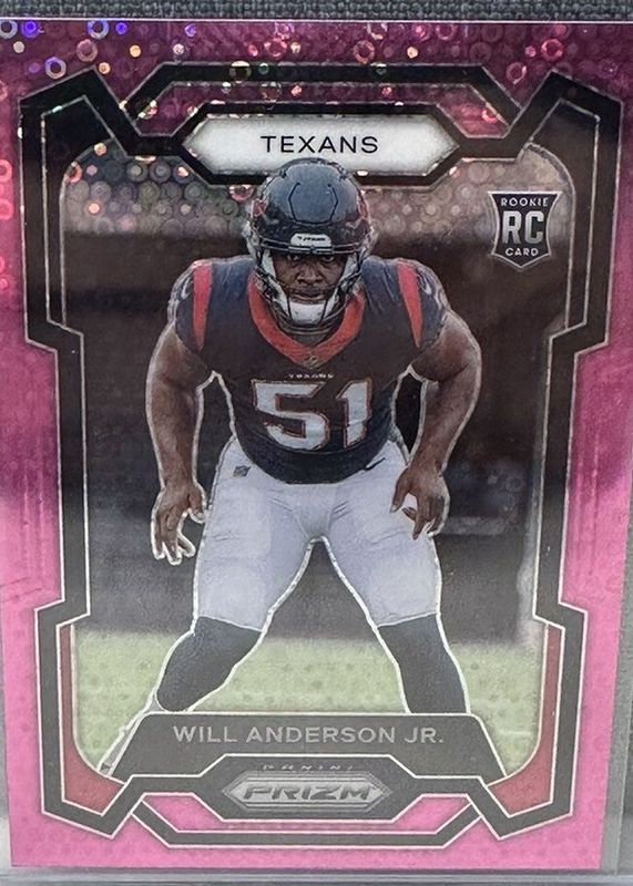 Will Anderson Jr. 2023 Prizm #342 No Huddle Pink /15 Rookie PSA 9