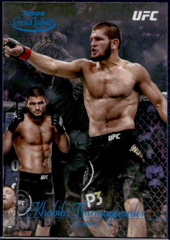 Khabib Nurmagomedov 2024 Topps Gold Label UFC #25 Class 1 - Blue /199 RAW