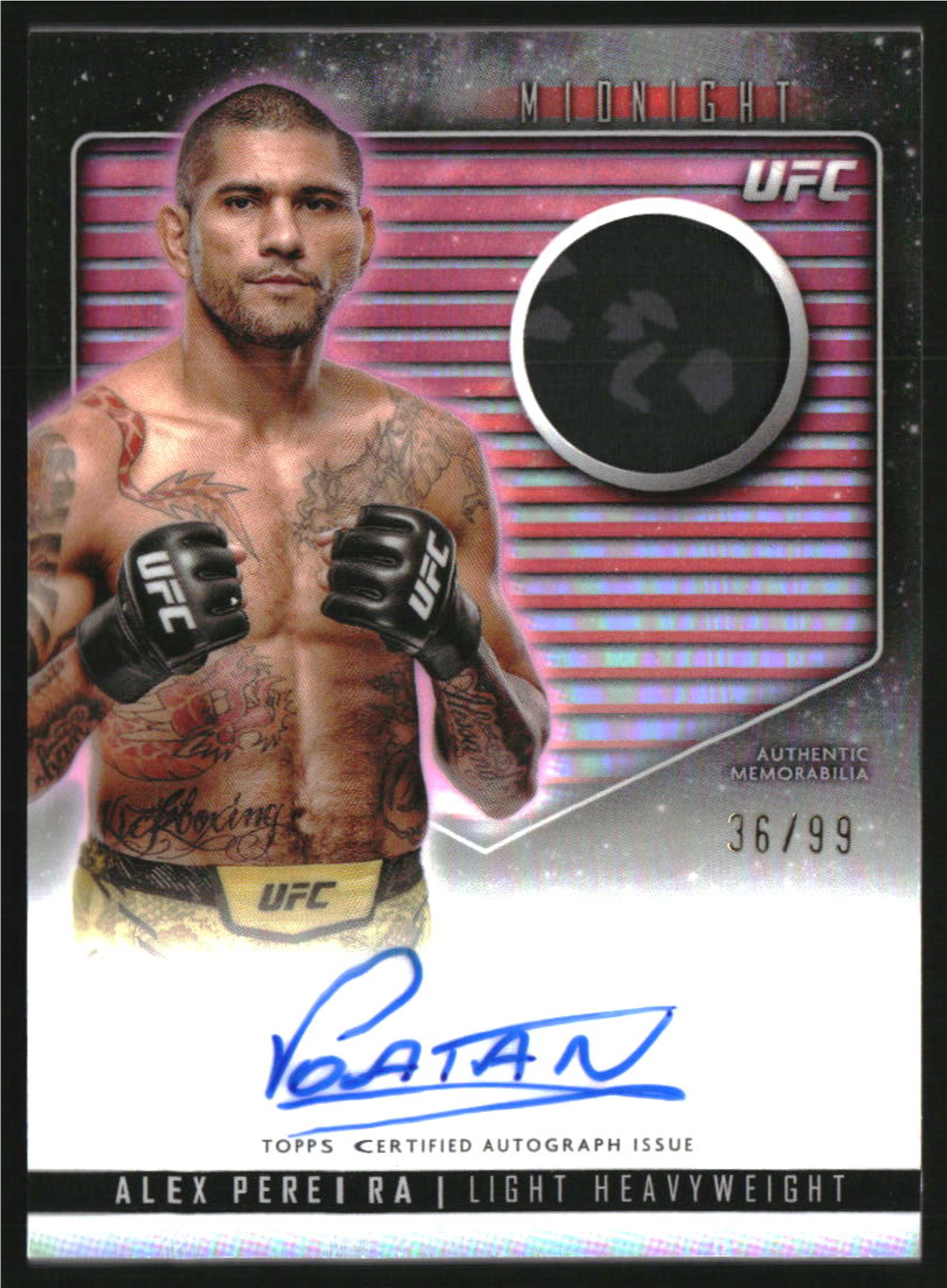 Carte Autographe 2024 Topps UFC Paddy Pimblett Glimmer Graphs Twilight #/99 - SP