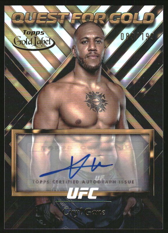 2024 Topps Gold Label UFC #QGS-CGA Quest For Gold Signatures /199