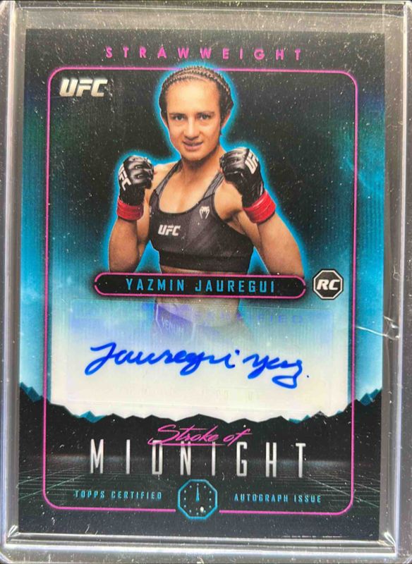 Yazmin Jauregui 2024 Topps Midnight UFC #SMA-YJI Stroke of Midnight Autographs Rookie RAW
