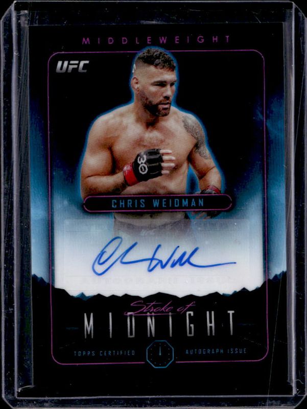 2024 Topps Midnight UFC #SMA-CWN Stroke of Midnight Autographs