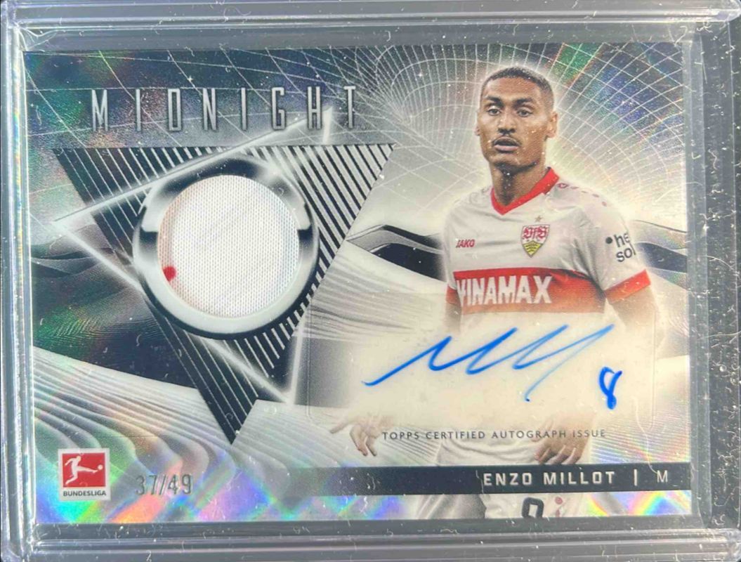 2024 Topps Bundesliga Midnight #JRA-EM Jersey Autographs Relics - Moon Beam /49