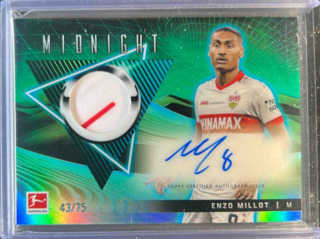 2024 Topps Bundesliga Midnight #JRA-EM Jersey Autographs Relics - Dusk /75