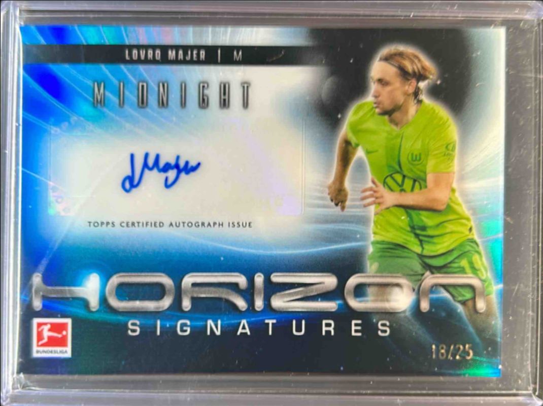 Lovro Majer 2024 Topps Bundesliga Midnight #HS-LM Horizon Signatures - Moonrise /25 RAW