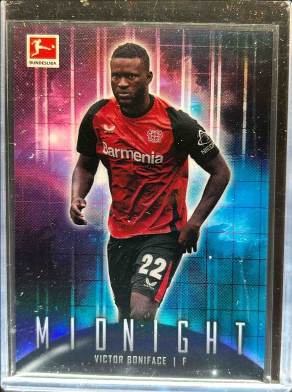 Victor Boniface 2024 Topps Bundesliga Midnight #62 Base RAW
