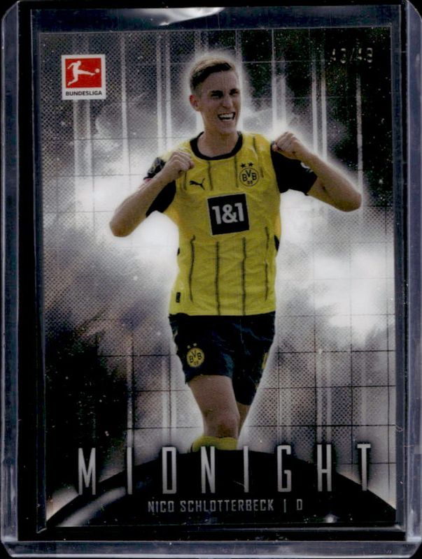 Nico Schlotterbeck 2024 Topps Bundesliga Midnight #22 Moon Beam /49 RAW