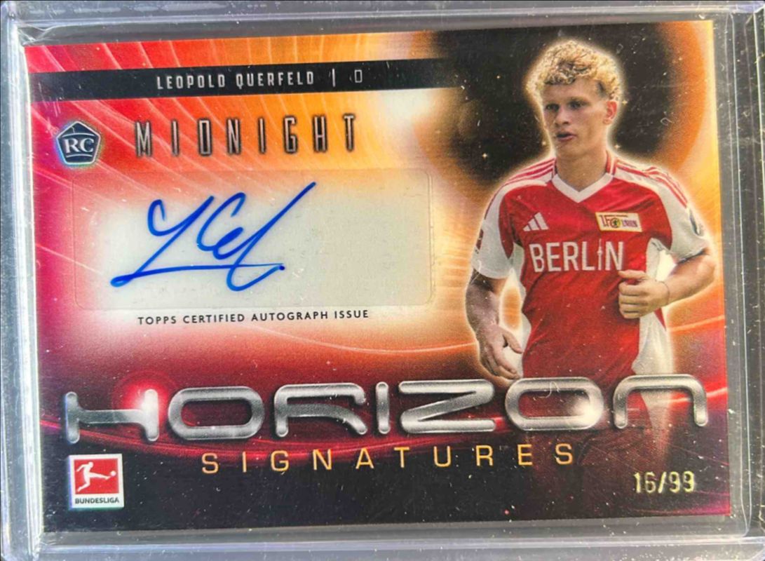 Leopold Querfeld 2024 Topps Bundesliga Midnight #HS-LQ Horizon Signatures - Twilight /99 RAW