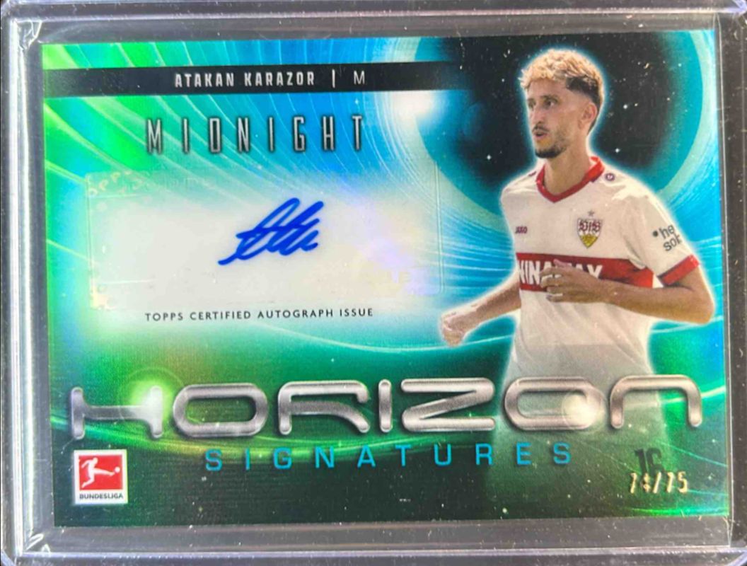 2024 Topps Bundesliga Midnight #HS-AKA Horizon Signatures - Dusk /75