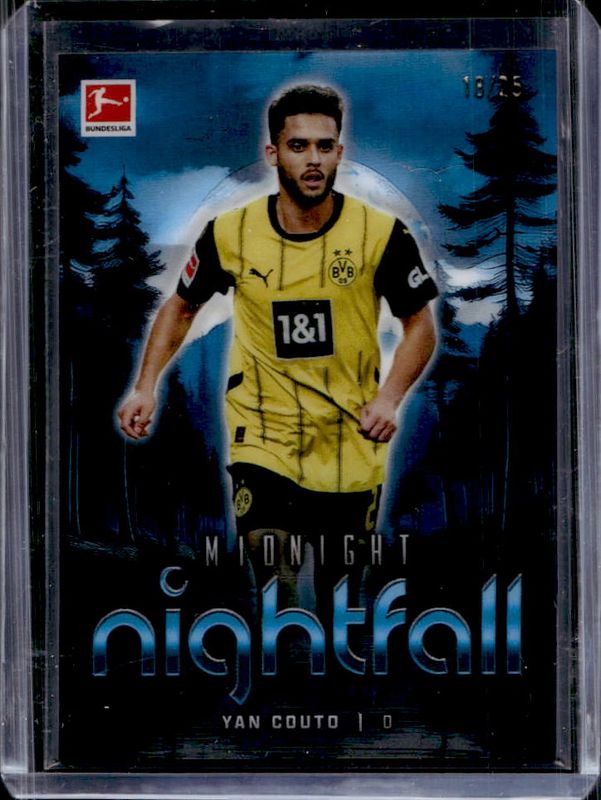 Yan Couto 2024 Topps Bundesliga Midnight #N-8 Nightfall - Moonrise /25 RAW