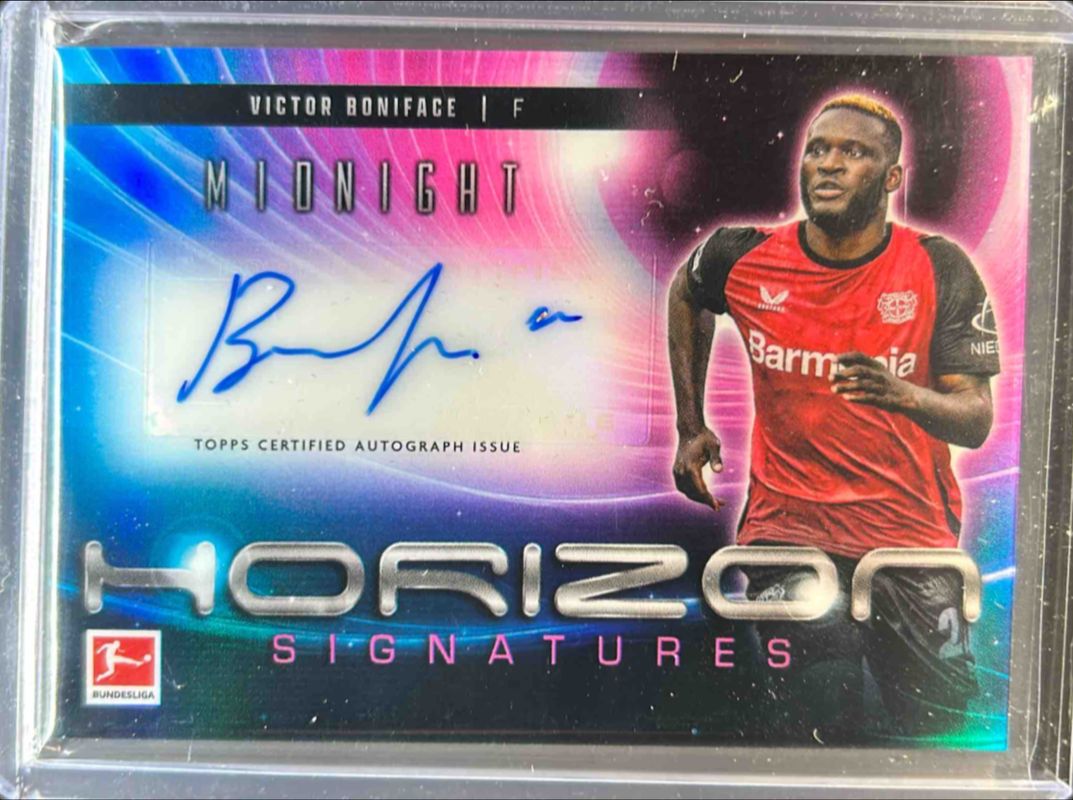 Victor Boniface 2024 Topps Bundesliga Midnight #HS-VB Horizon Signatures RAW