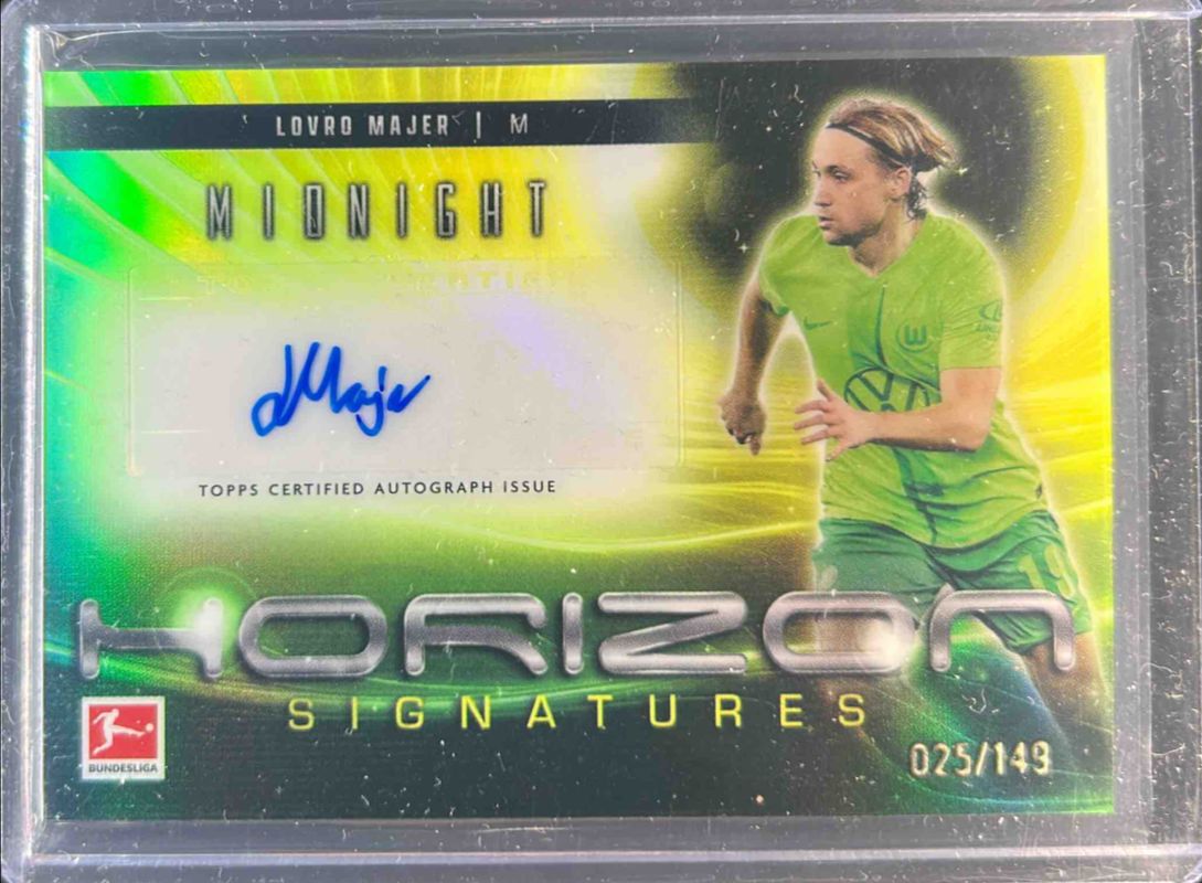 Lovro Majer 2024 Topps Bundesliga Midnight #HS-LM Horizon Signatures - Morning /149 RAW