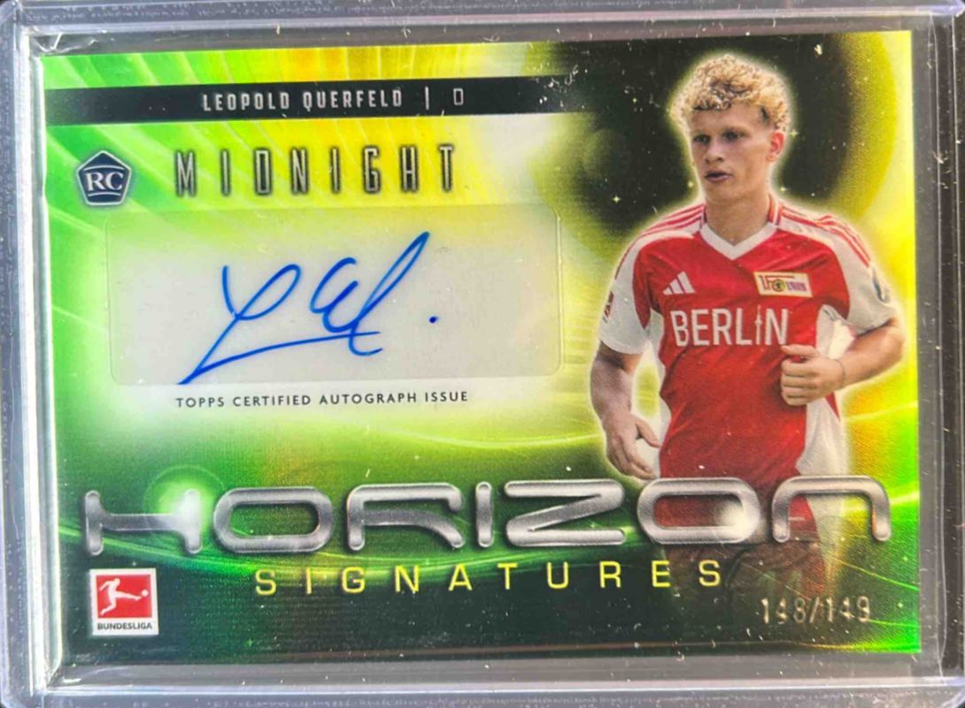Leopold Querfeld 2024 Topps Bundesliga Midnight #HS-LQ Horizon Signatures - Morning /149 RAW
