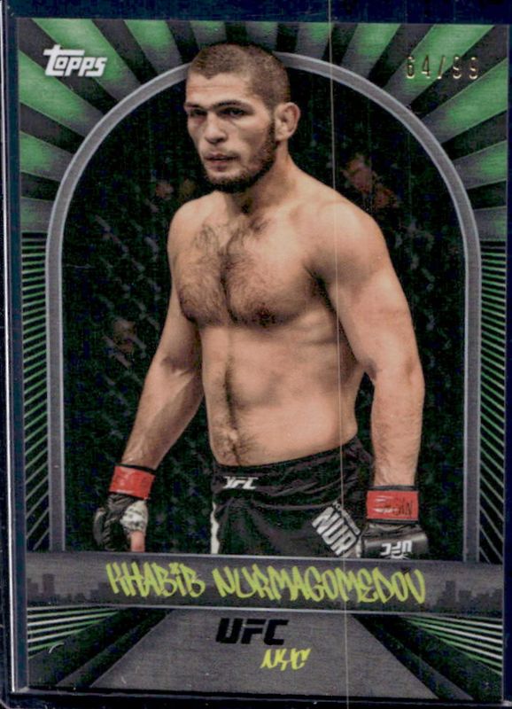 Khabib Nurmagomedov 2024 Topps NYC UFC #17 Green /99 RAW