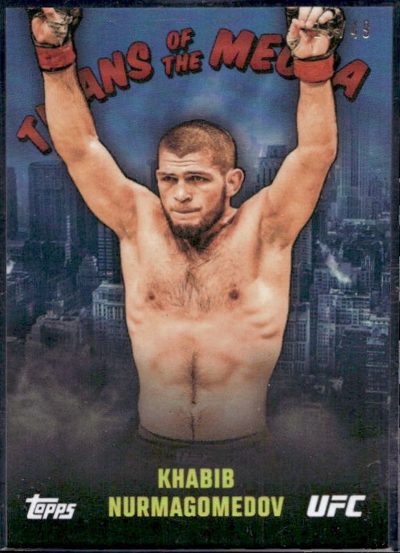 Khabib Nurmagomedov 2024 Topps NYC UFC #TM-1 Titans of the Mecca - Blue /49 RAW
