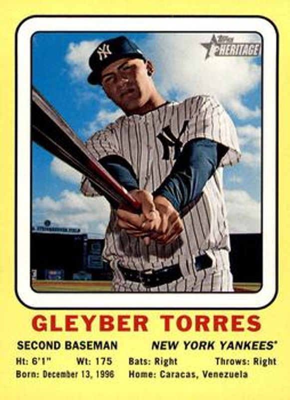 Gleyber Torres 2018 Topps Heritage #69CC-GT 1969 Collector Cards High Number Rookie RAW