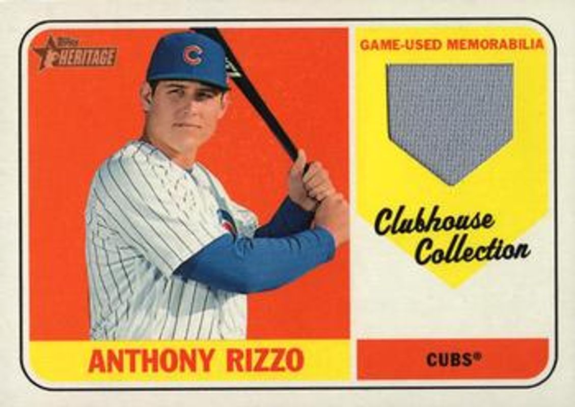 Anthony Rizzo 2018 Topps Heritage #CCR-ARI Clubhouse Collection Relics High Number RAW