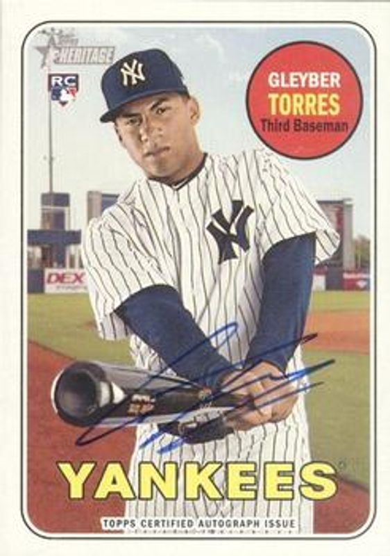 Gleyber Torres 2018 Topps Heritage #ROA-GT Real One Autographs High Number Rookie RAW