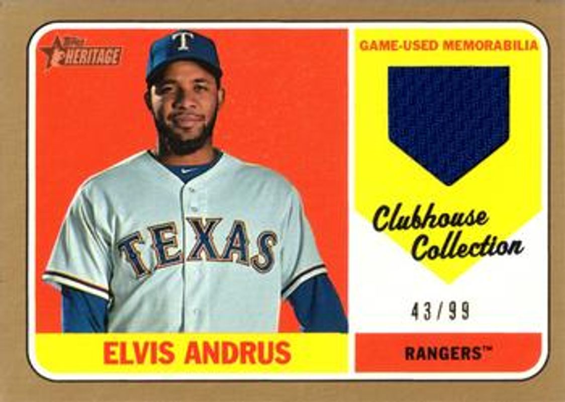 2018 Topps Heritage #CCR-EA Clubhouse Collection Relics Gold High Number /99