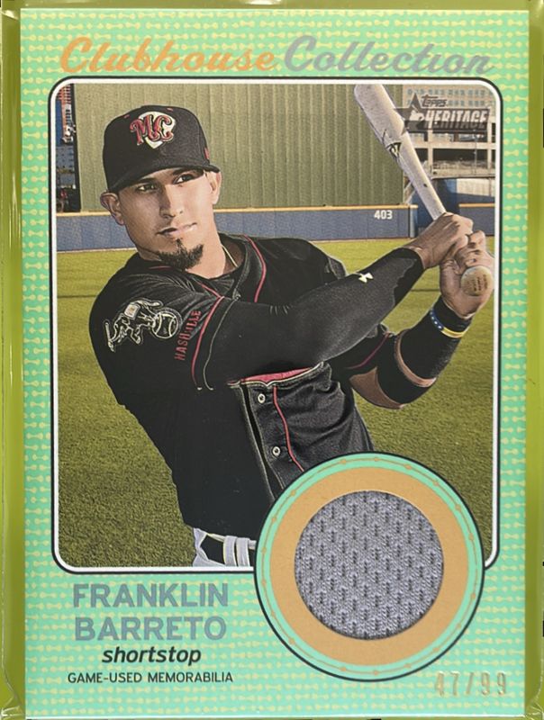 2018 Topps Heritage #CCR-FB Clubhouse Collection Relics Gold High Number /99