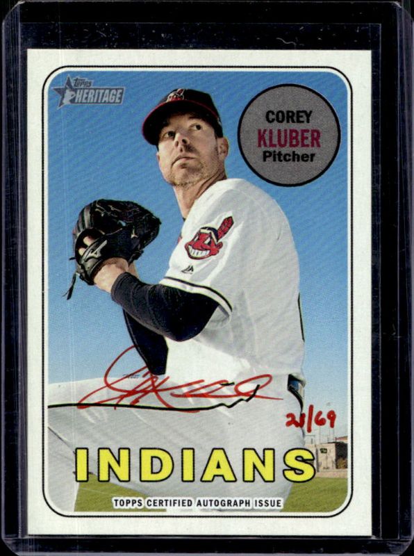 2018 Topps Heritage #ROA-CK Real One Autographs High Number - Red Ink /69