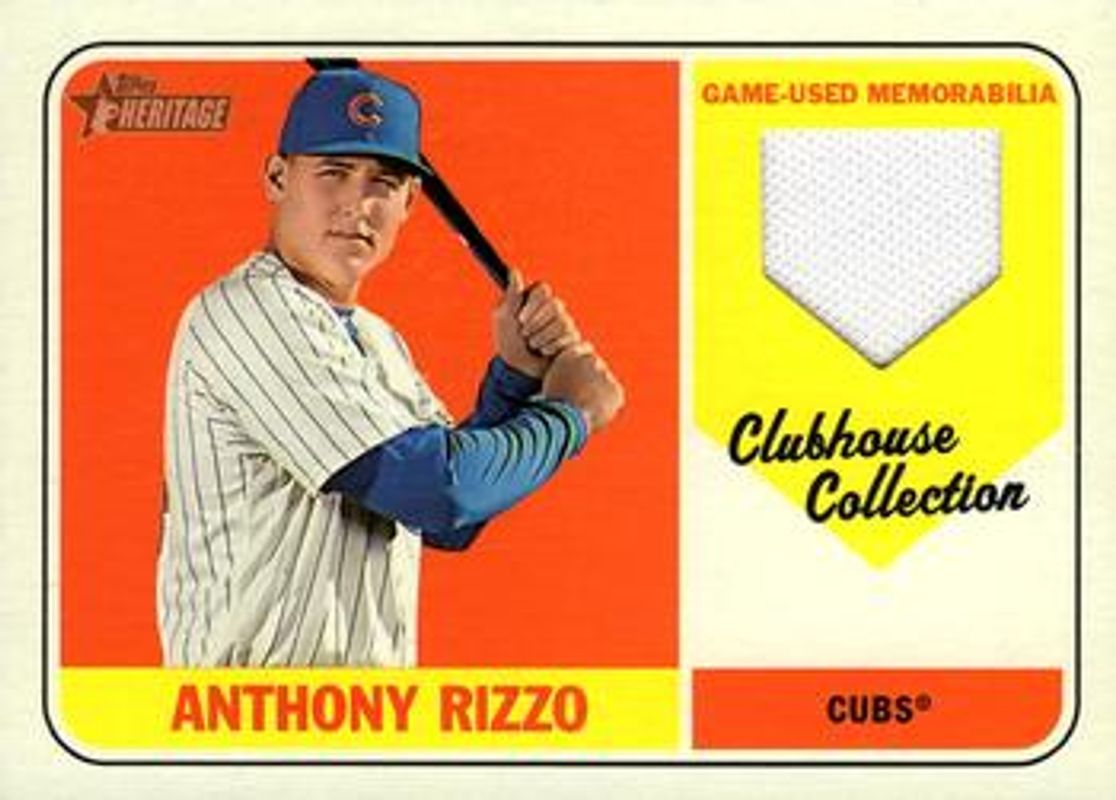Anthony Rizzo 2018 Topps Heritage #CCR-AR Clubhouse Collection Relics RAW