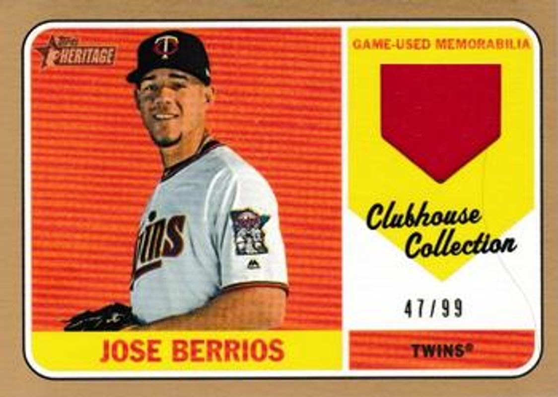 2018 Topps Heritage #CCR-JBE Clubhouse Collection Relics Gold High Number /99