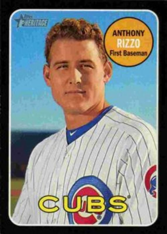 Anthony Rizzo 2018 Topps Heritage #20 Black Border RAW