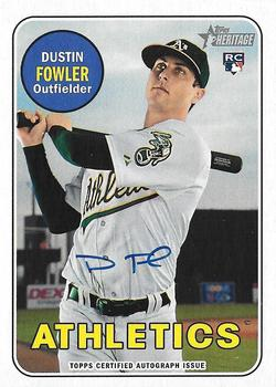 Dustin Fowler 2018 Topps Heritage #ROA-DF Real One Autographs Price ...