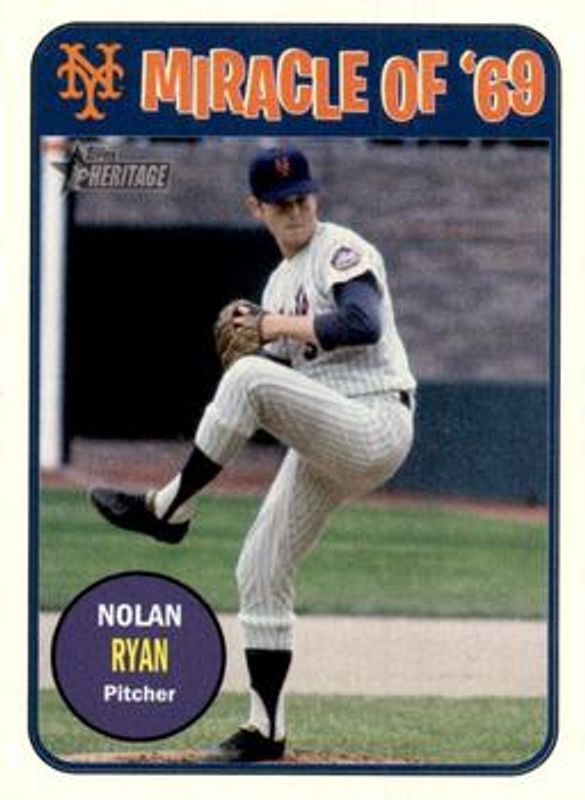 Nolan Ryan 2018 Topps Heritage #MO69-NR Miracle of '69 RAW