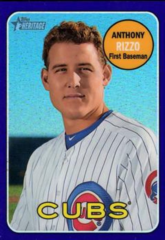 Anthony Rizzo 2018 Topps Heritage #THC-20 Chrome - Purple Hot Box Refractor RAW