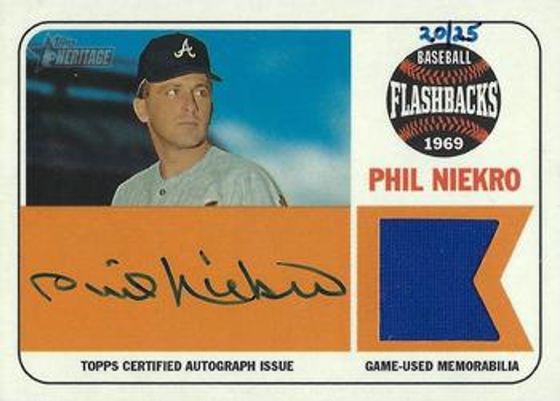 2018 Topps Heritage #FAR-PN Flashbacks Autographs Relics /25
