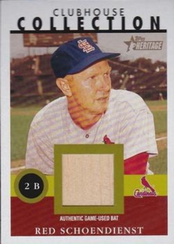 Red Schoendienst 2001 Topps Heritage #THCC-ARS Clubhouse Collection Relics /52 RAW