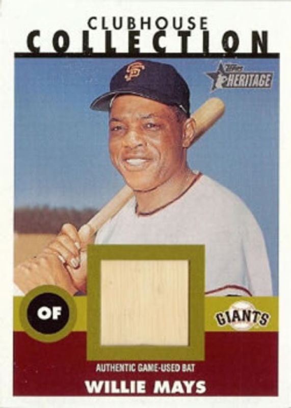 Willie Mays 2001 Topps Heritage #THCC-WM Clubhouse Collection Relics /52 RAW