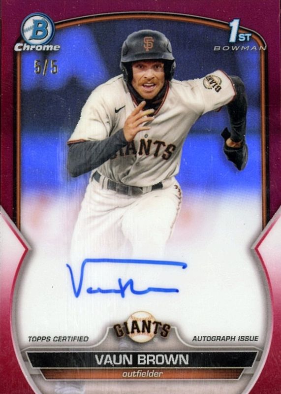 2023 Bowman #CPA-VB Chrome Prospect Auto - Red Refractor /5 (1st)