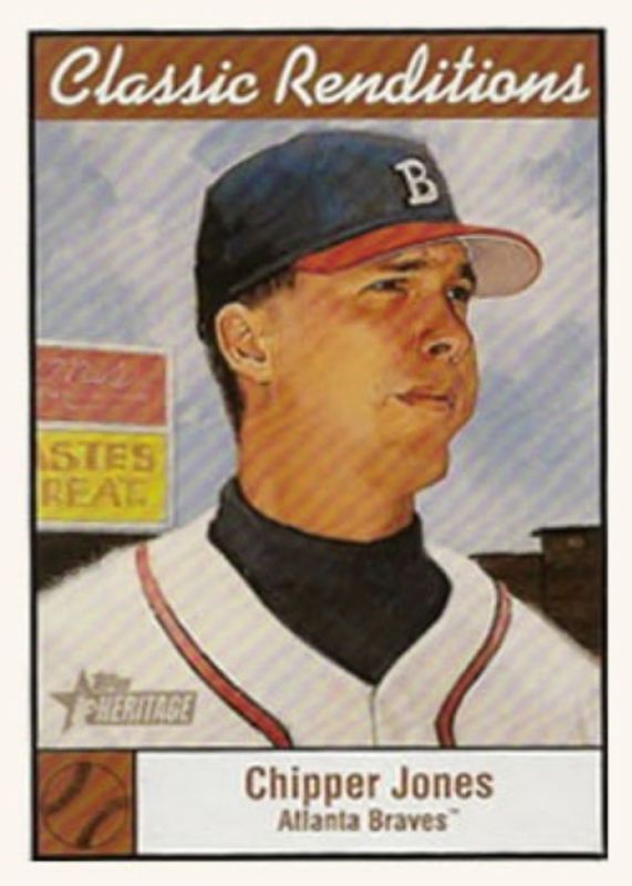 Chipper Jones 2001 Topps Heritage #CR5 Classic Renditions RAW