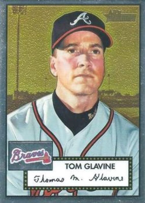 Tom Glavine 2001 Topps Heritage #CP7 Chrome /552 RAW