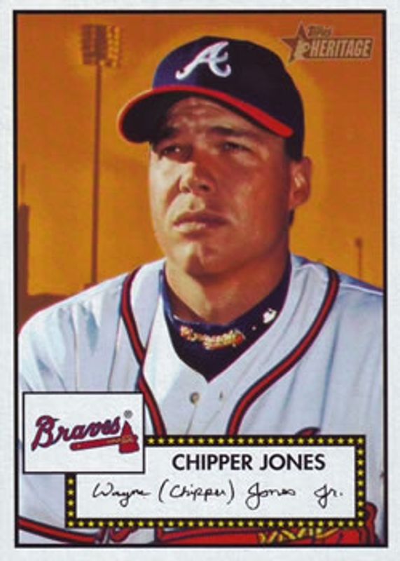 Chipper Jones 2001 Topps Heritage #52a Base RAW