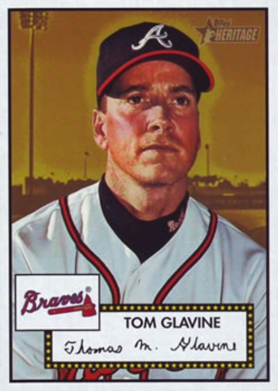 Tom Glavine 2001 Topps Heritage #33a Base RAW