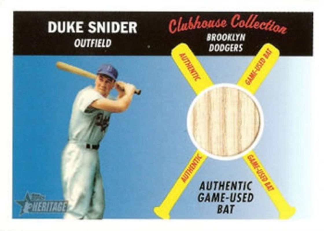 Duke Snider 2004 Topps Heritage #CCR-DS Clubhouse Collection Relics RAW