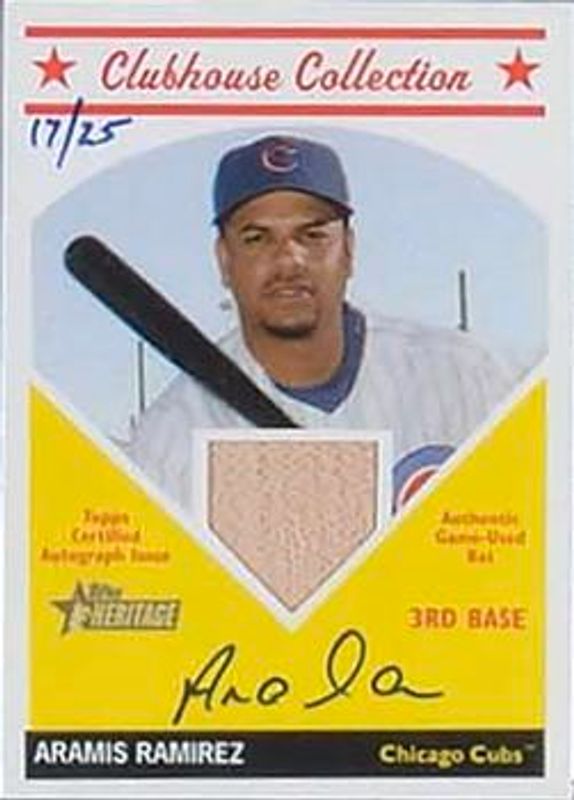 2008 Topps Heritage #CCAAR Clubhouse Collection Relics Autographs /25