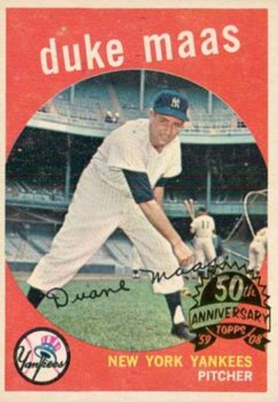 Duke Maas 2008 Topps Heritage #167 50th Anniversary Buybacks RAW