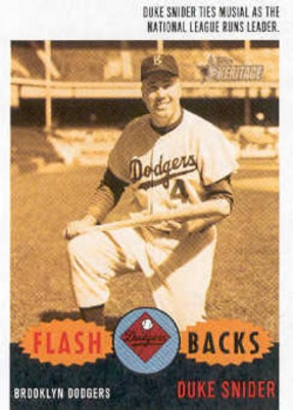 Duke Snider 2003 Topps Heritage #F6 Flashbacks RAW